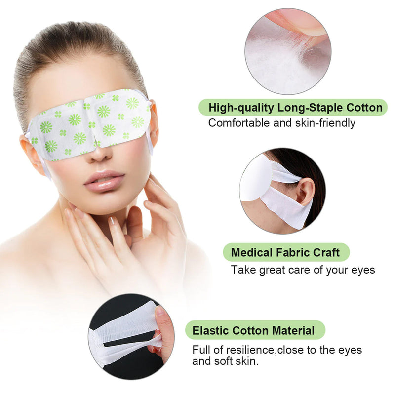EELHOE Herbal Steam Eye Mask Relieves eye strain and discomfort Herbal Essence Hot Compress Eye Mask