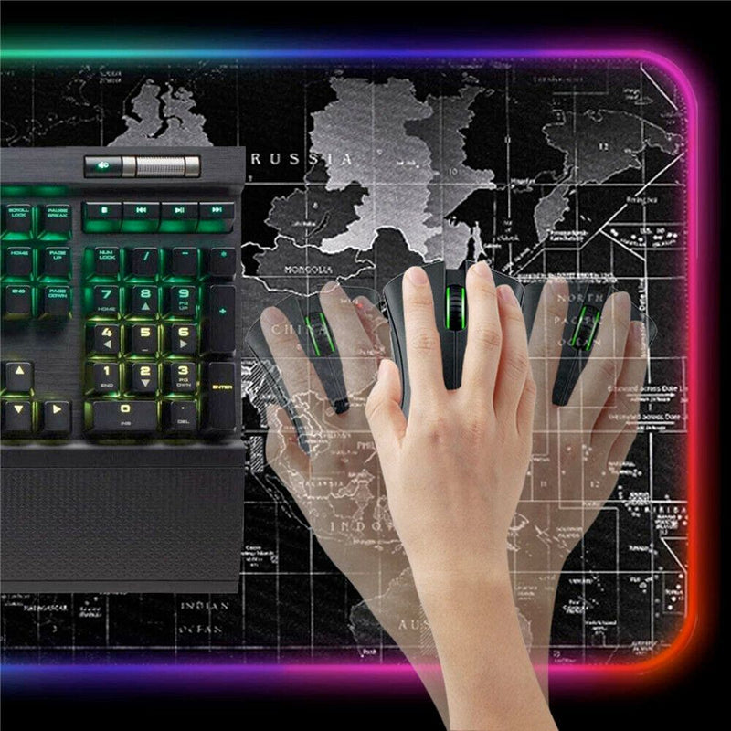 لوحة ماوس الألعاب Dragon RGB مع خريطة العالم