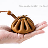 Handmade First-Layer Cowhide Coin Purse Drawstring Coin Bag Men And Women Genuine Leather Small Wallet Students