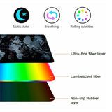 لوحة ماوس الألعاب Dragon RGB مع خريطة العالم