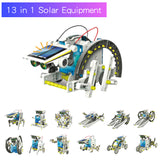 Cross-border Hot Selling DIY Assembled Toys 13-in -1 Self-loading Solar Toy Car 13-in -1 Intelligent Robot