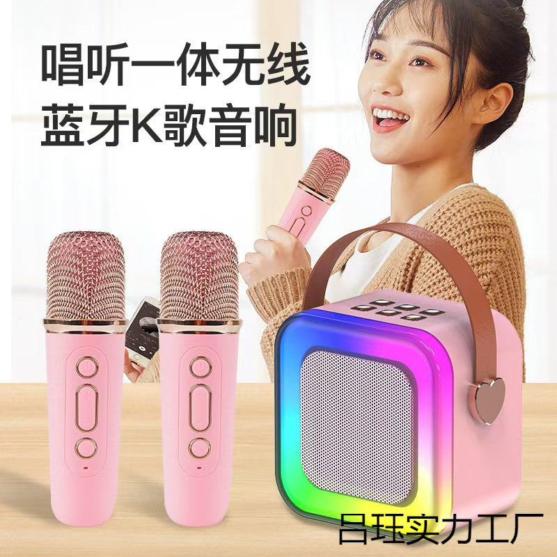 K12 Bluetooth Audio Mini Portable Karaoke Wireless Bluetooth All-in-One Karaoke Singing Songs Family KTV
