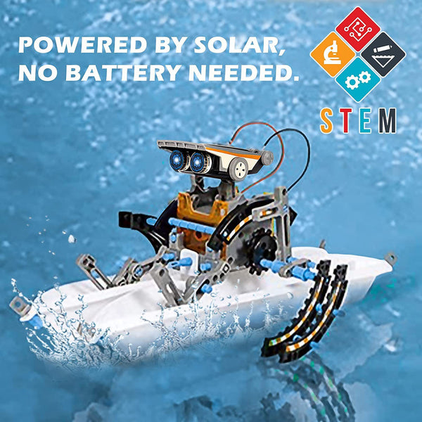 Cross-border Hot Selling DIY Assembled Toys 13-in -1 Self-loading Solar Toy Car 13-in -1 Intelligent Robot