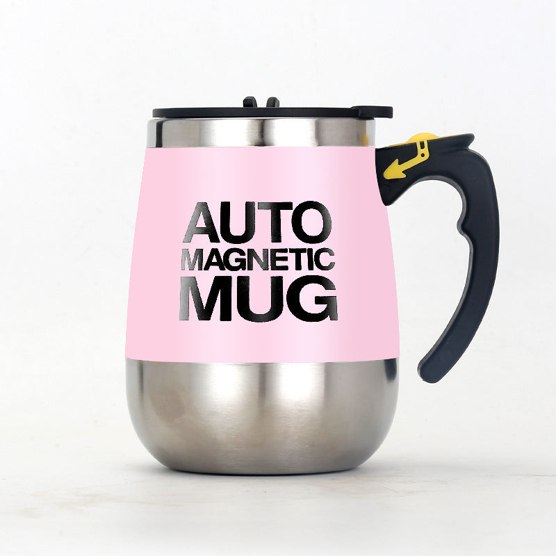 Rechargeable Stainless Steel Magnetized Cup Automatic Stirring Cup Black Technology Milk Powder Cup Magnetic Rotation Coffee Cup Water Cup