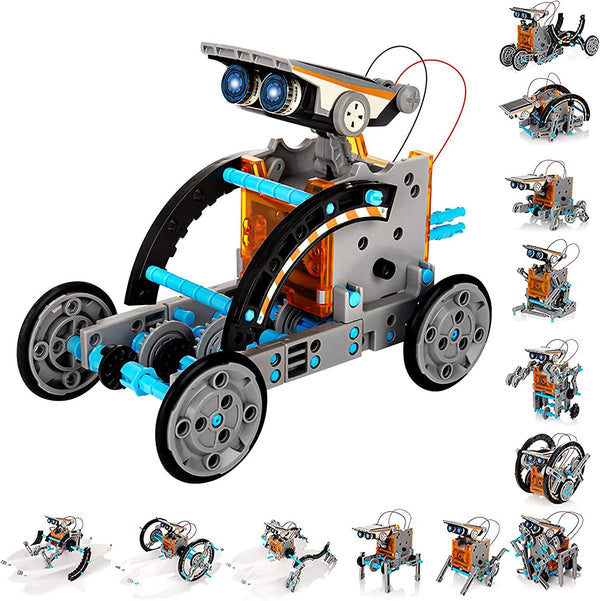 Cross-border Hot Selling DIY Assembled Toys 13-in -1 Self-loading Solar Toy Car 13-in -1 Intelligent Robot