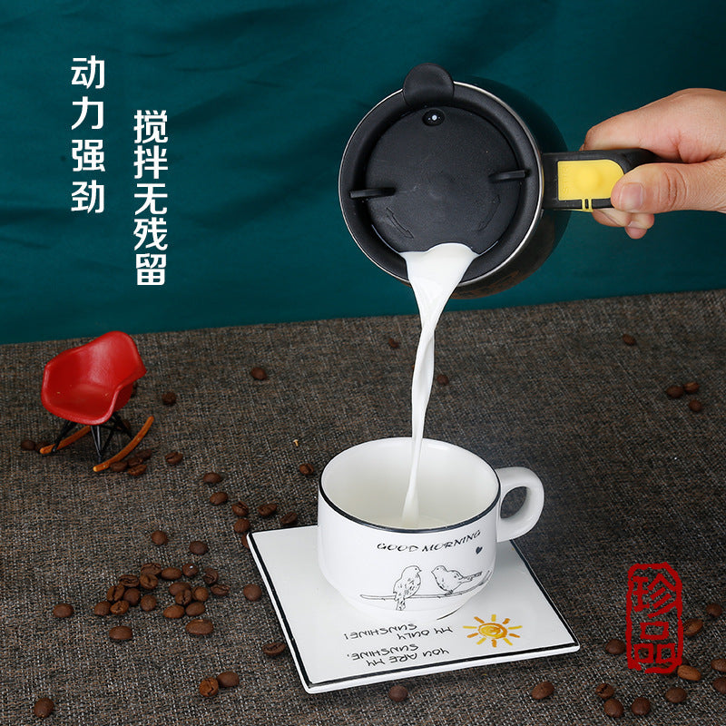 Rechargeable Stainless Steel Magnetized Cup Automatic Stirring Cup Black Technology Milk Powder Cup Magnetic Rotation Coffee Cup Water Cup