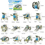 Cross-border Hot Selling DIY Assembled Toys 13-in -1 Self-loading Solar Toy Car 13-in -1 Intelligent Robot
