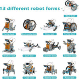 Cross-border Hot Selling DIY Assembled Toys 13-in -1 Self-loading Solar Toy Car 13-in -1 Intelligent Robot