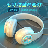 Cross-border Explosions Luminous Bluetooth Headset Headset Bass Mobile Phone Wireless Sports Game Gift Headset Manufacturers