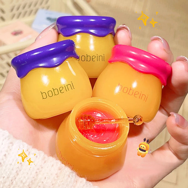 Hydrating Peach & Honey Lip Mask - Long-Lasting Moisture, Soothes Dry