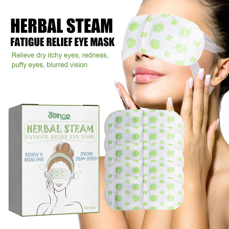 EELHOE Herbal Steam Eye Mask Relieves eye strain and discomfort Herbal Essence Hot Compress Eye Mask