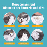 Yegbong pet hair removal wipes Clean wipes no-bath non-woven gloves for felines
